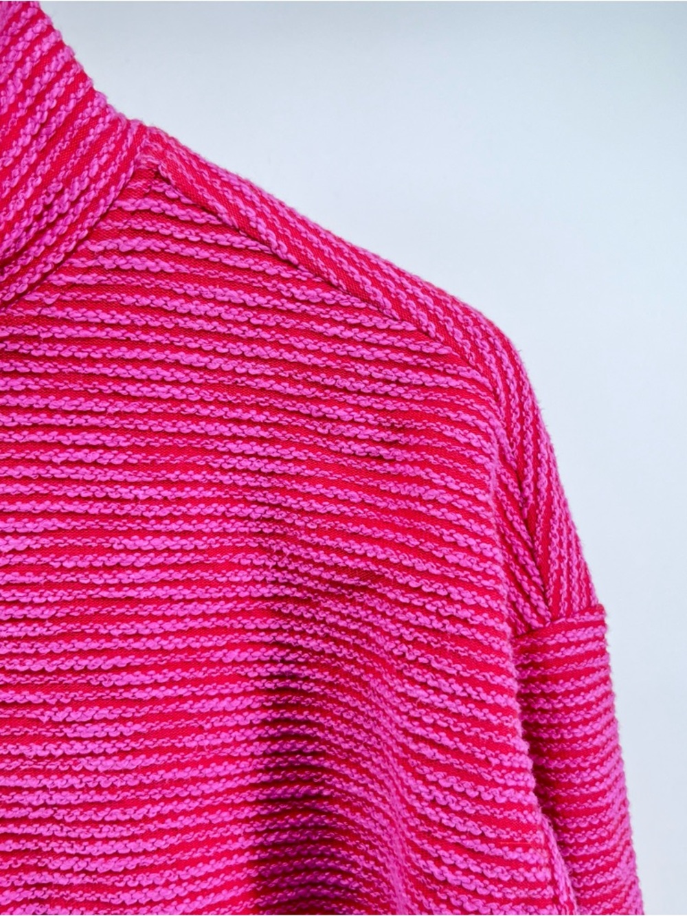 Sweaty Betty Textured Half Zip Pullover Hot Pink Cotton Blend Sweatshirt Size S - Picture 5 of 13